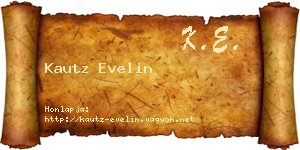 Kautz Evelin névjegykártya